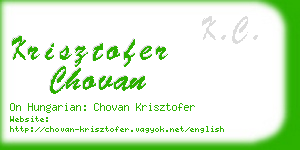 krisztofer chovan business card